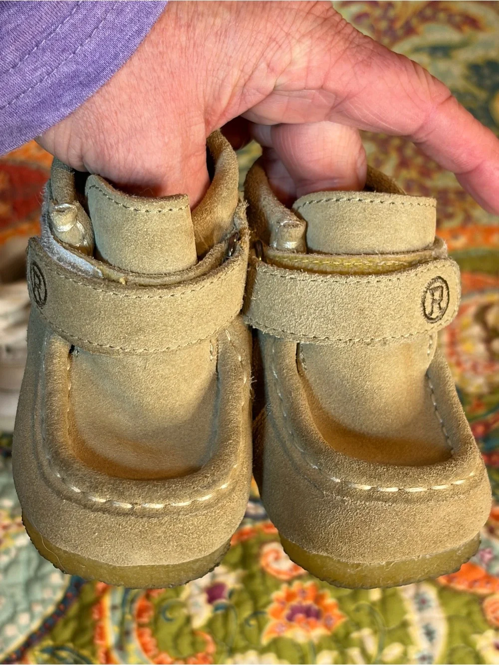 Champion Kids White Sneakers & Tan Suede Roper boots
